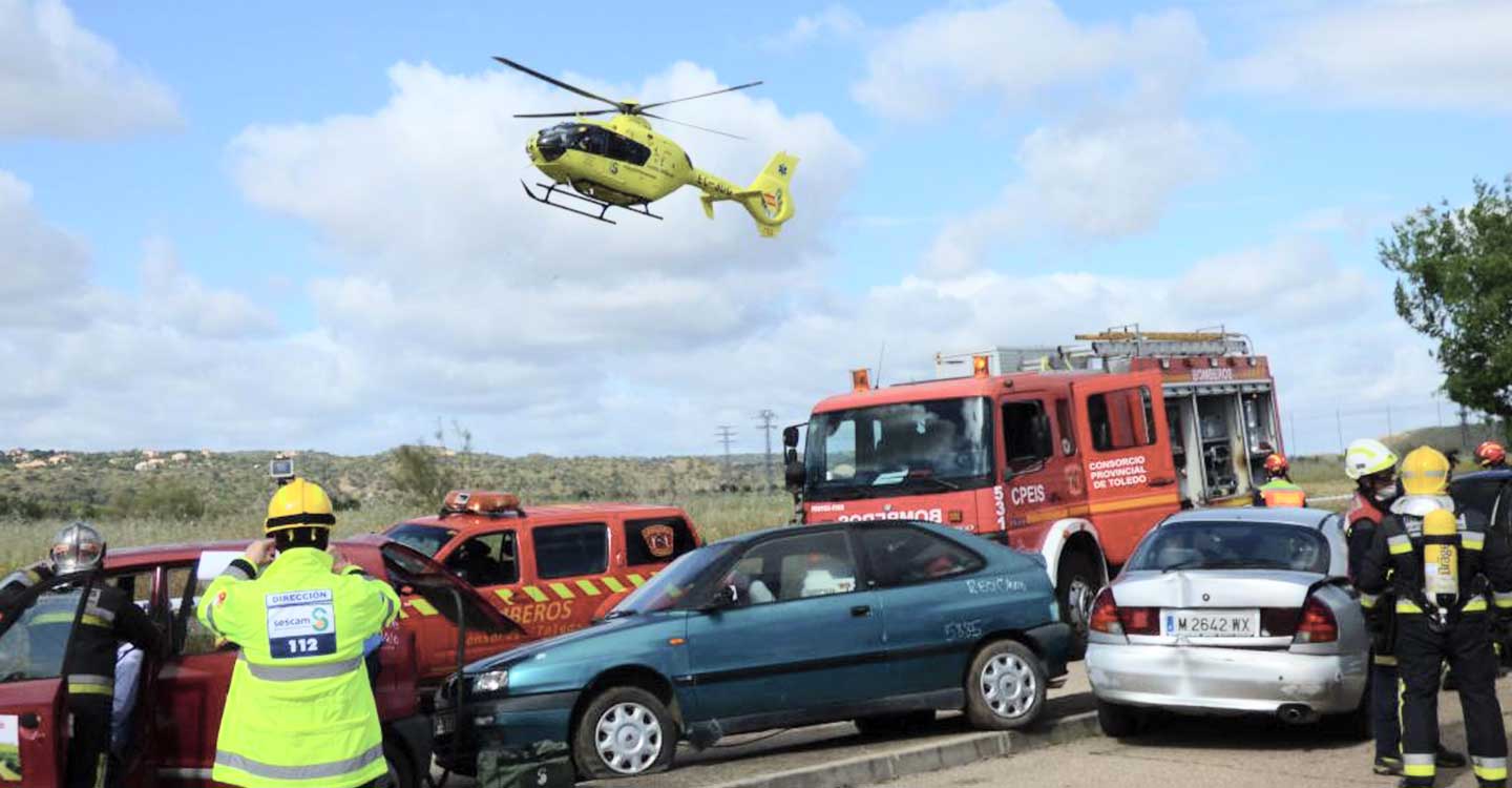 El Servicio de Emergencias 1-1-2 de Castilla-La Mancha ha coordinado la actuación en 108 accidentes de tráfico graves durante el segundo semestre de 2021