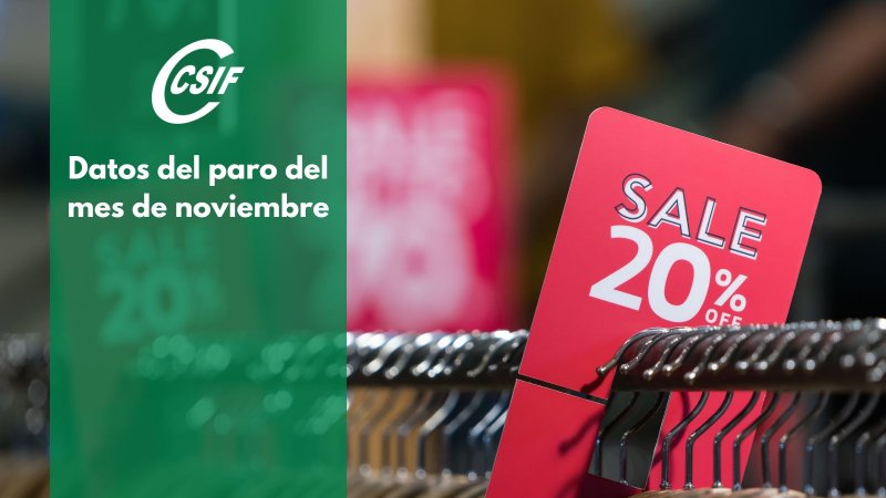 Ligero descenso del paro en el peor noviembre desde 2017 según CSIF