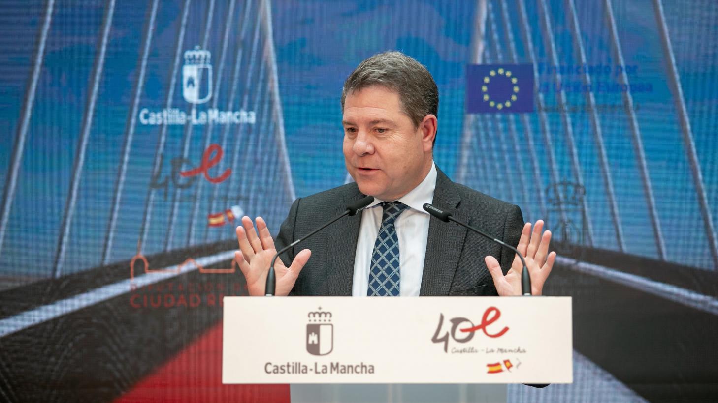 El presidente García-Page valora que Castilla-La Mancha vaya a recibir un “25 por ciento más de fondos europeos” hasta el año 2027 