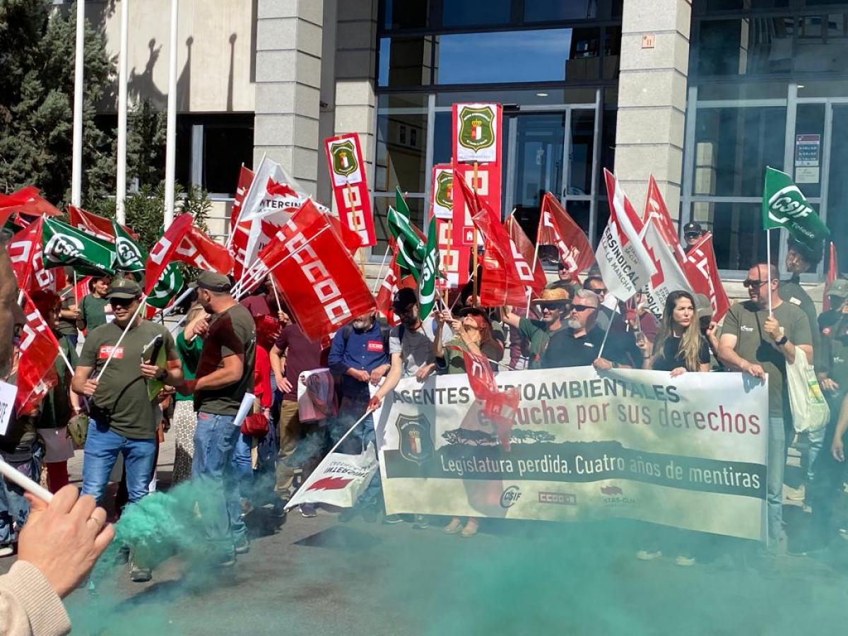 Los sindicatos anuncian una gran manifestación el 7 de mayo en Toledo en defensa de los derechos del Cuerpo Profesional de Agentes Medioambientales
