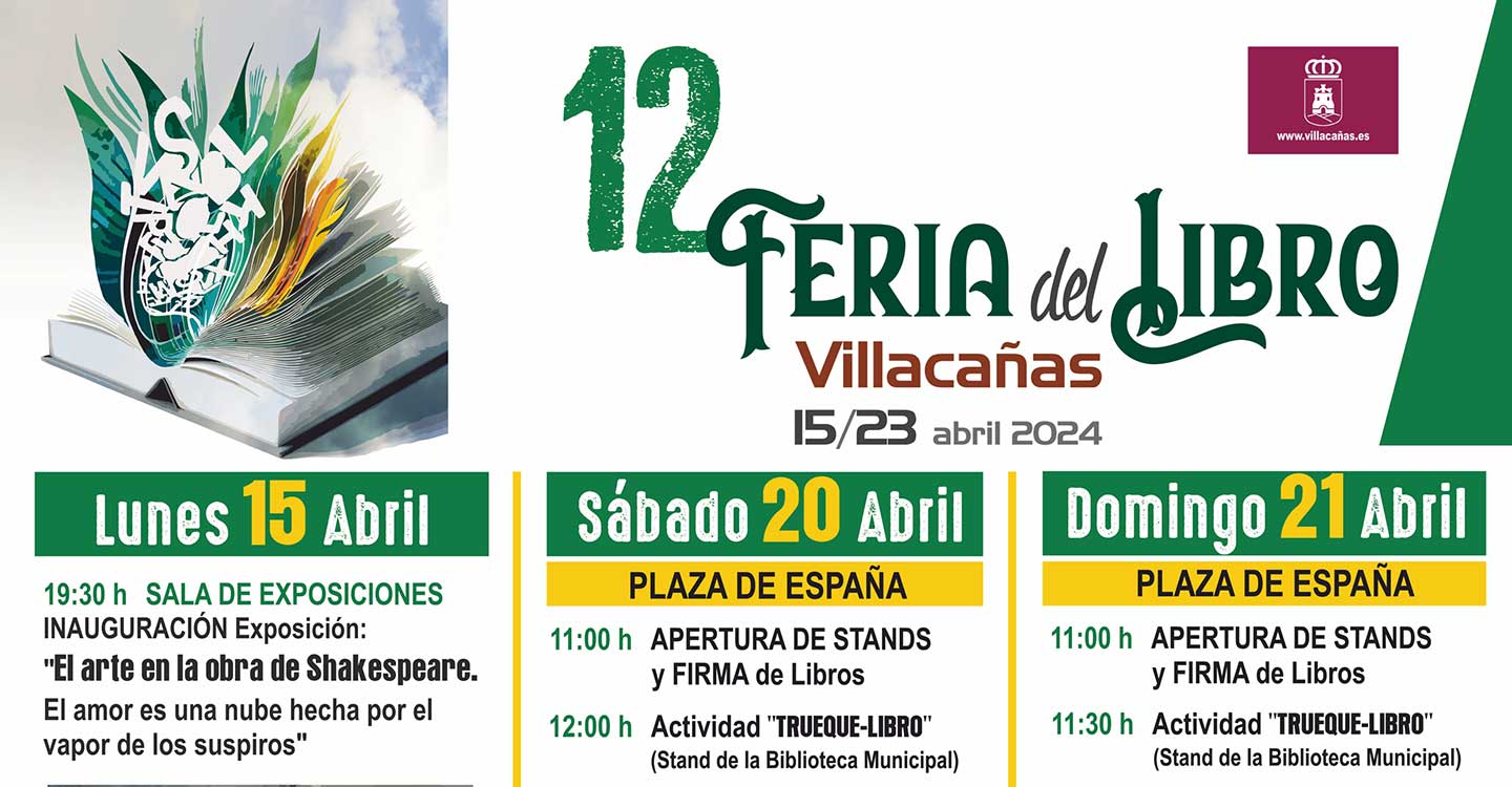 Villacañas celebrará la Feria del Libro con diversas actividades para todos los públicos