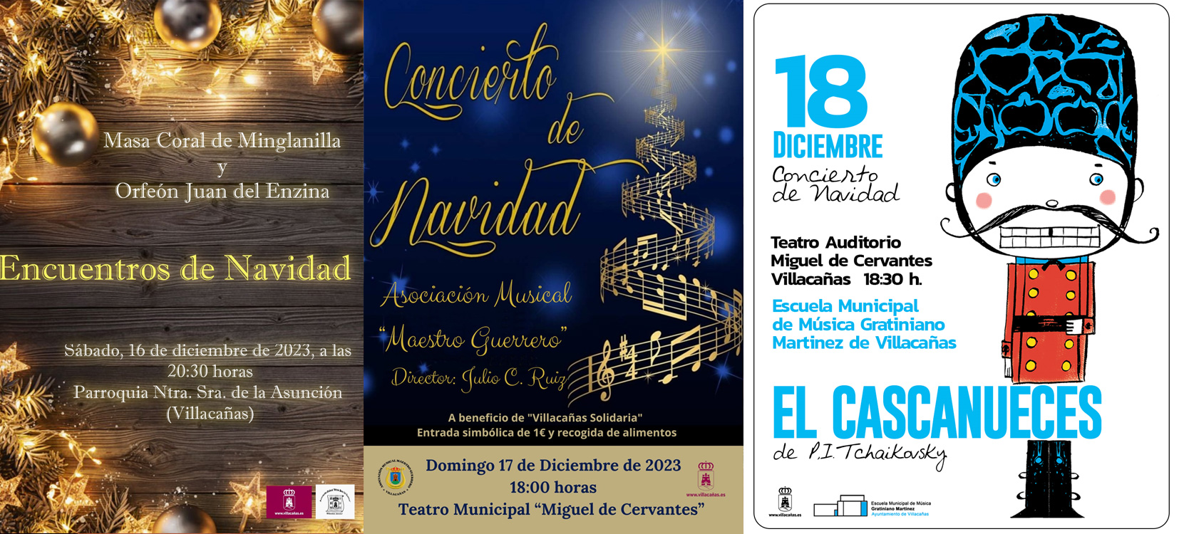 El Orfeón Juan del Enzina, la Asociación Musical Maestro Guerrero y la Escuela Municipal de Música Gratiniano Martínez encadenan sus conciertos de Navidad