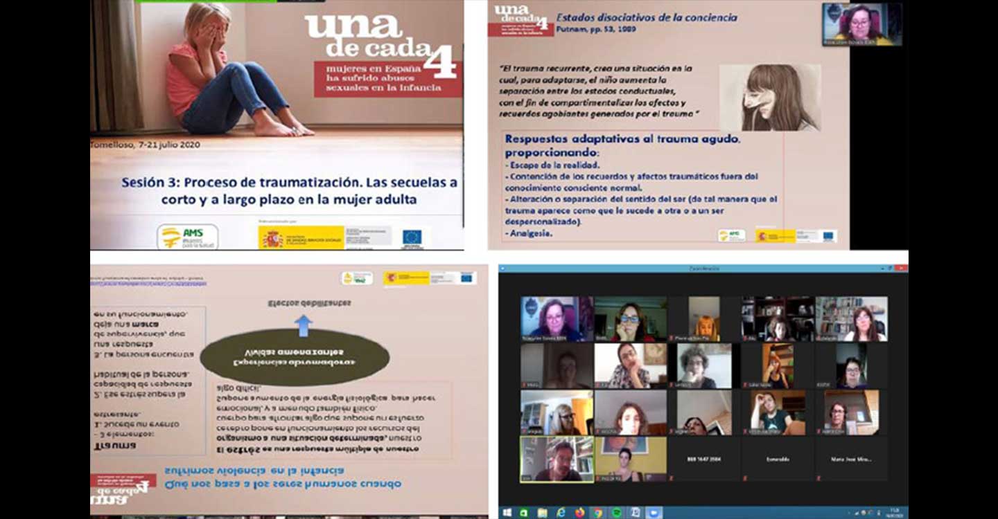 Veinte profesionales han participado en un curso on line sobre “Secuelas de abusos sexuales infantiles en mujeres adultas”