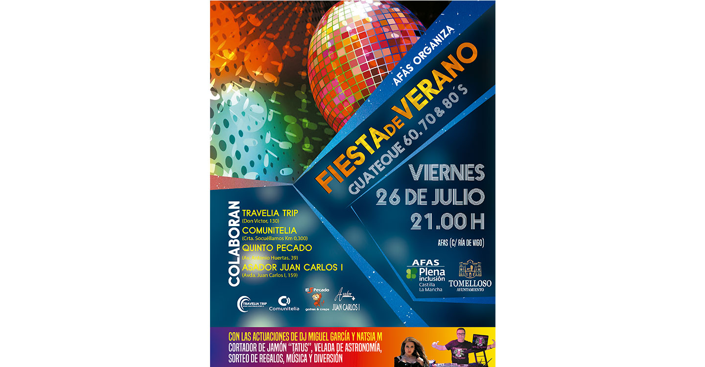 AFAS celebra con un Guateque de los años 60, 70 & 80 ́s su tradicional Fiesta de Verano