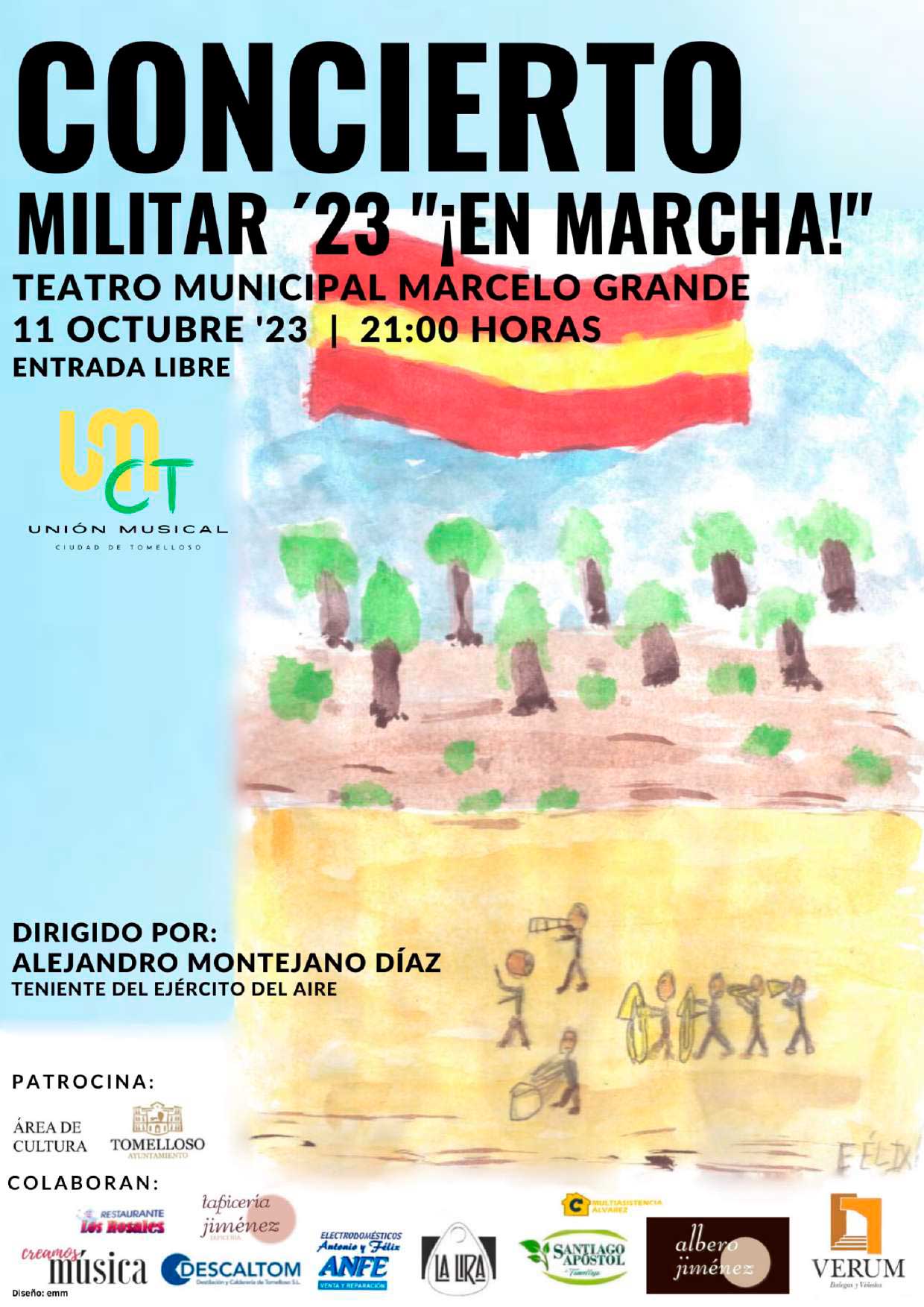 La U.M Ciudad de Tomelloso ofrecerá el concierto Militar '23 ¡En Marcha!