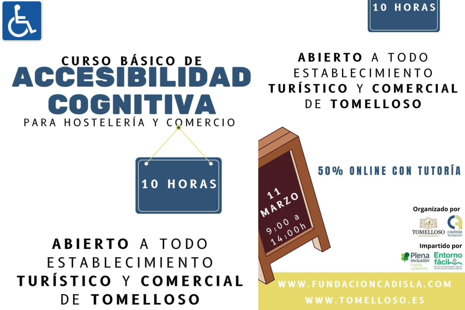 El Ayuntamiento de Tomelloso organiza con Fundación Cadisla un Curso Básico de Accesibilidad Cognitiva para Comercio y Hostelería
