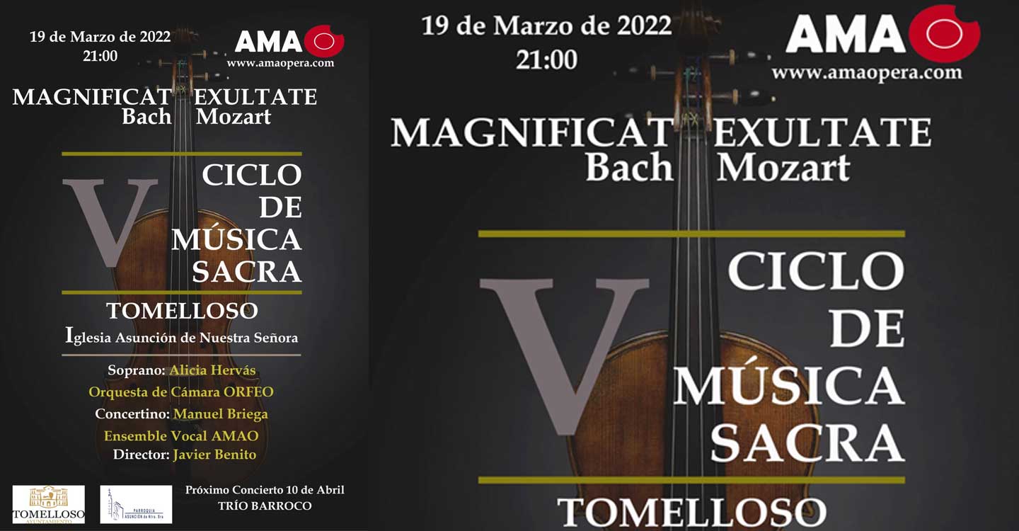 AMAO celebrará el V Ciclo de Música Sacra el próximo 19 de marzo