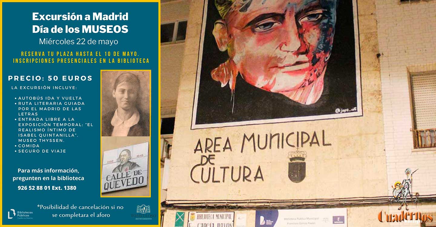 La Biblioteca Municipal de Tomelloso organiza una ruta literaria guiada por el Madrid de las Letras y una visita  a la Exposición Temporal del Museo Thyssen