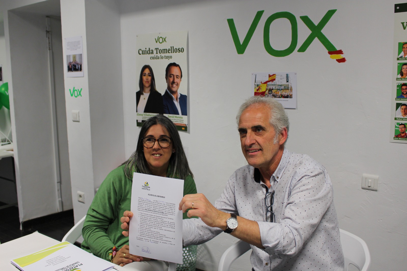 Vox Tomelloso adquiere el compromiso  con la Plataforma Pro Servicios  para mejorar los distintos servicios en la localidad