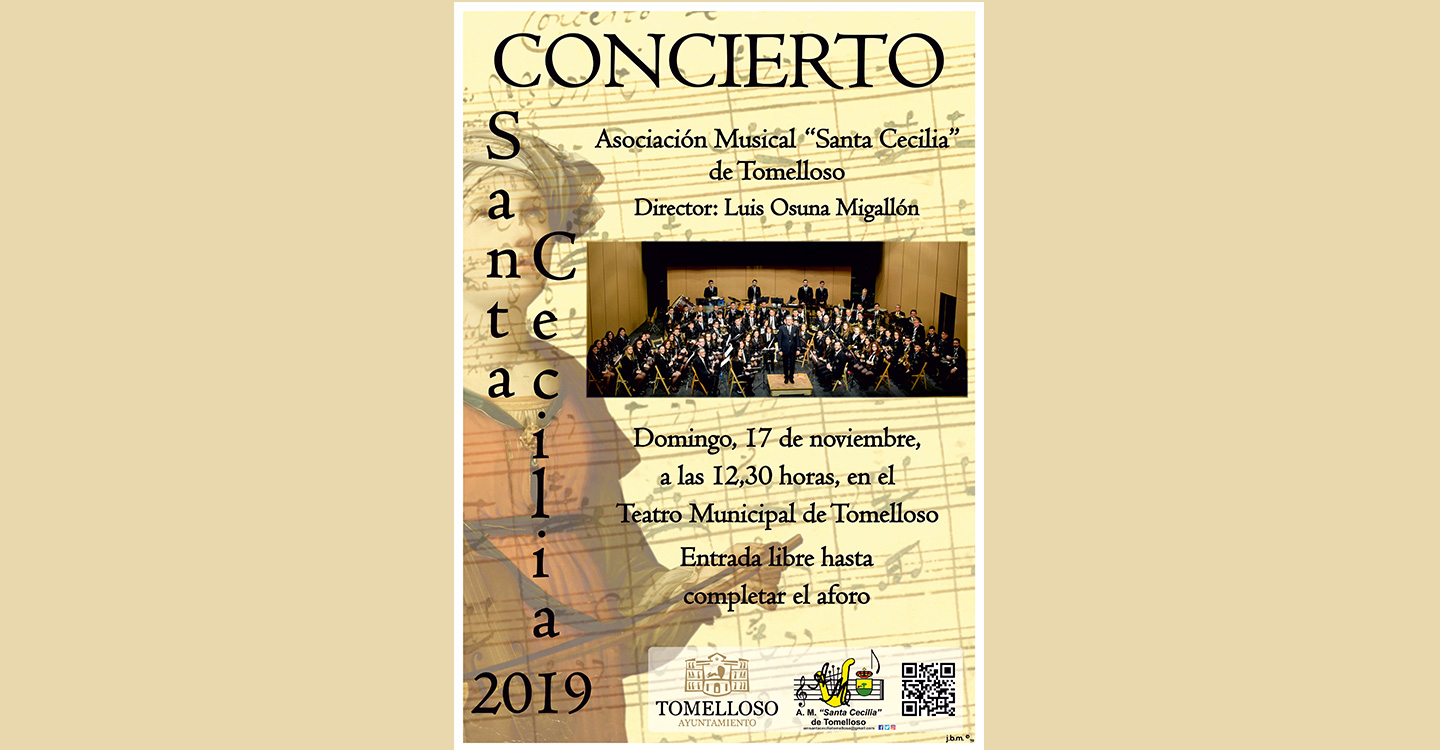 La Asociación Musical Santa Cecilia de Tomelloso dará su ya tradicional concierto para celebrar su onomástica el 17 de Noviembre