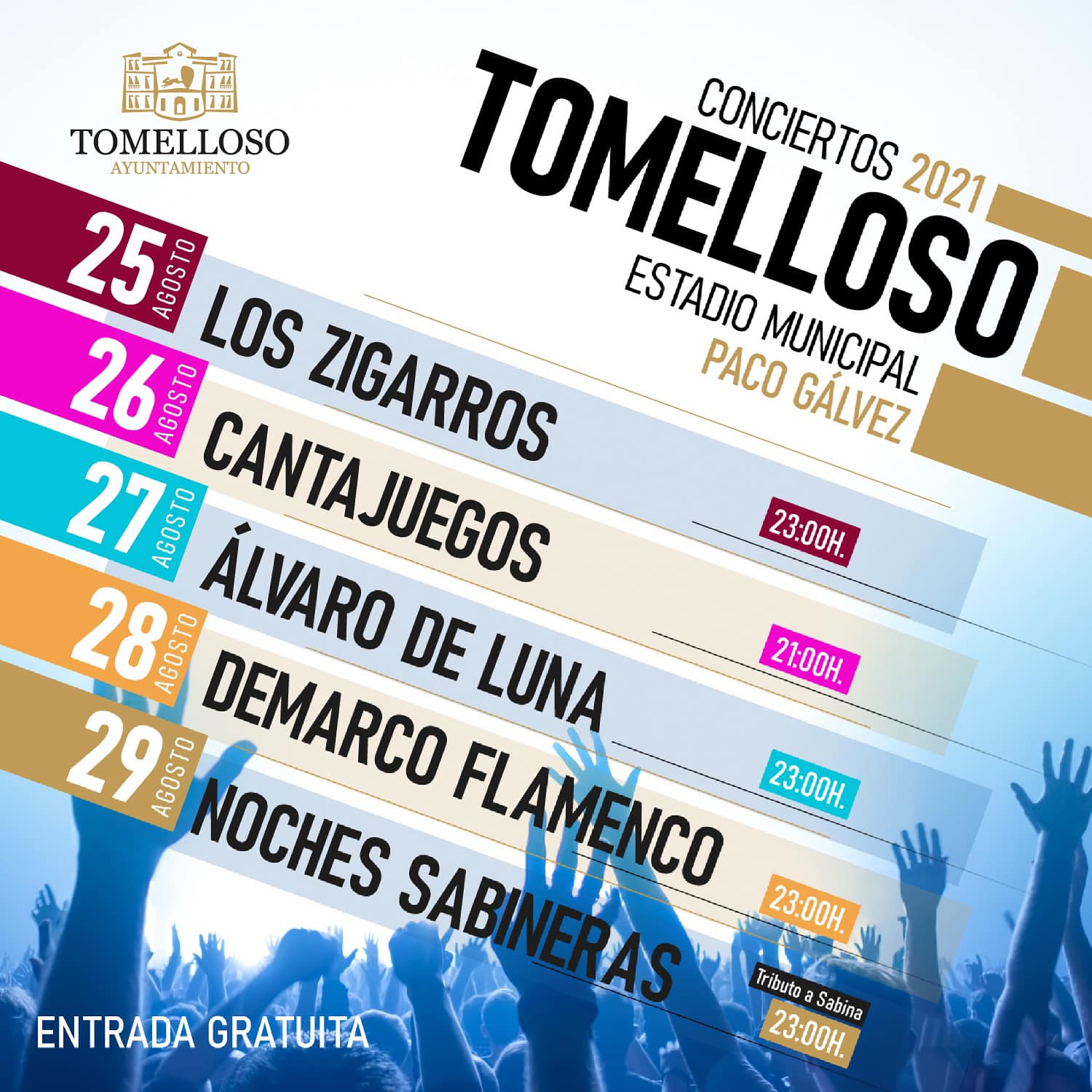 Cartel conciertos Tomelloso