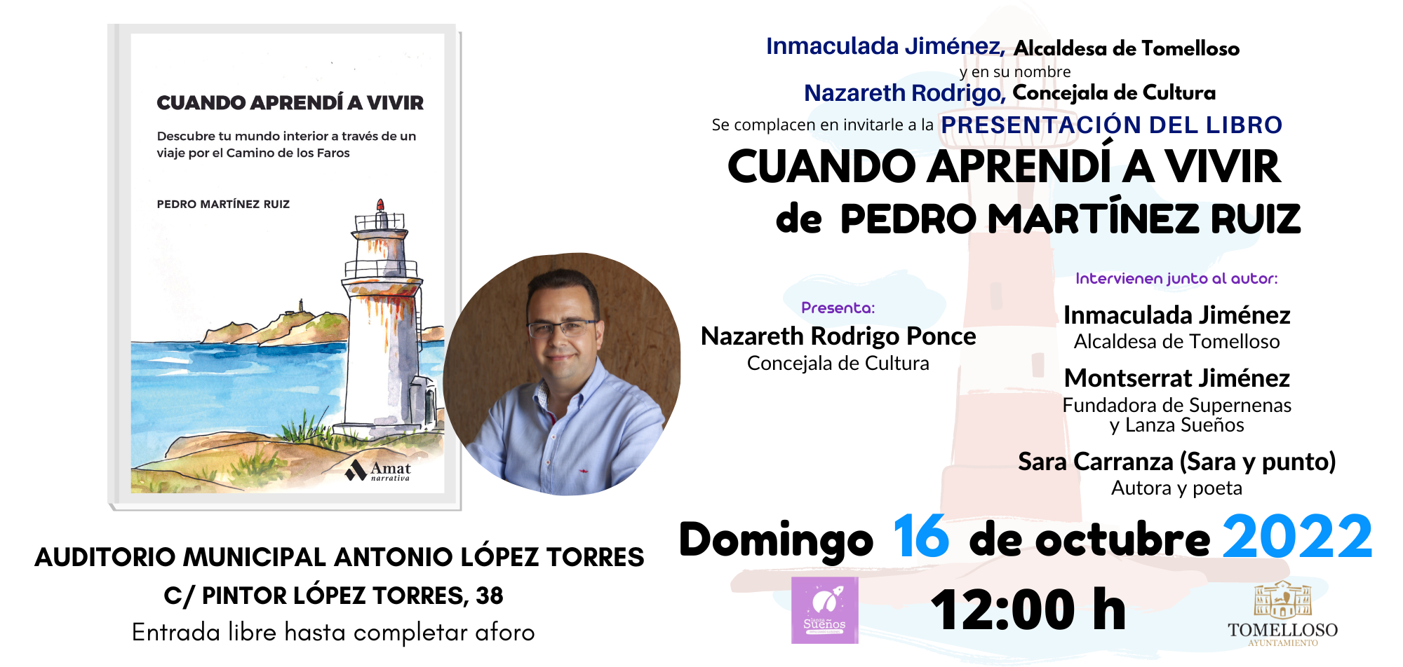  El libro "Cuando aprendí a vivir" del autor Pedro Martínez Ruiz será presentado en Tomelloso este próximo 16 de octubre