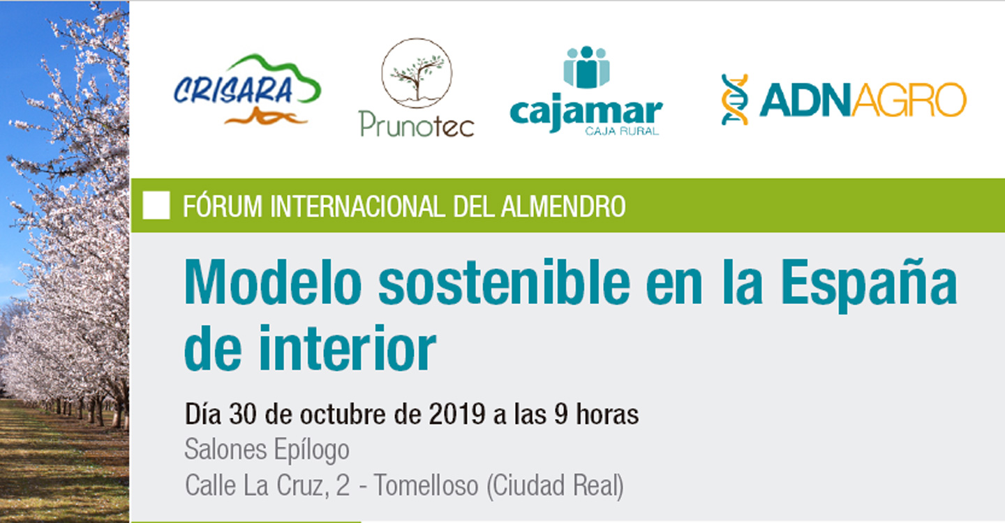 El Forum Internacional del Almendro se celebrará este próximo 30 de octubre en Tomelloso con un interesante programa 