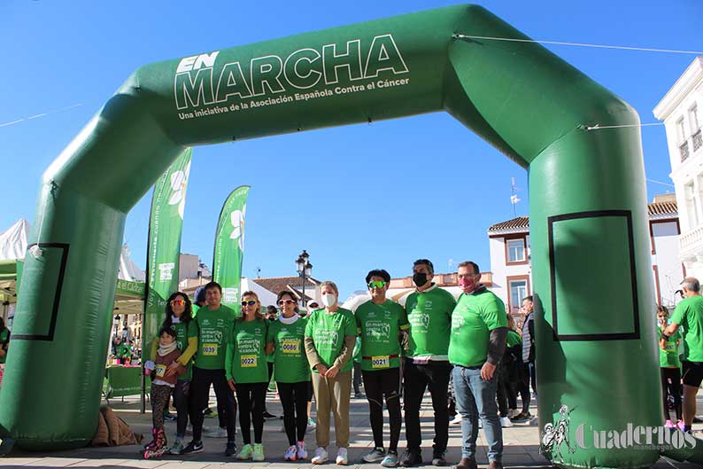 Tomelloso se tiñe de verde en la I Marcha contra el Cáncer