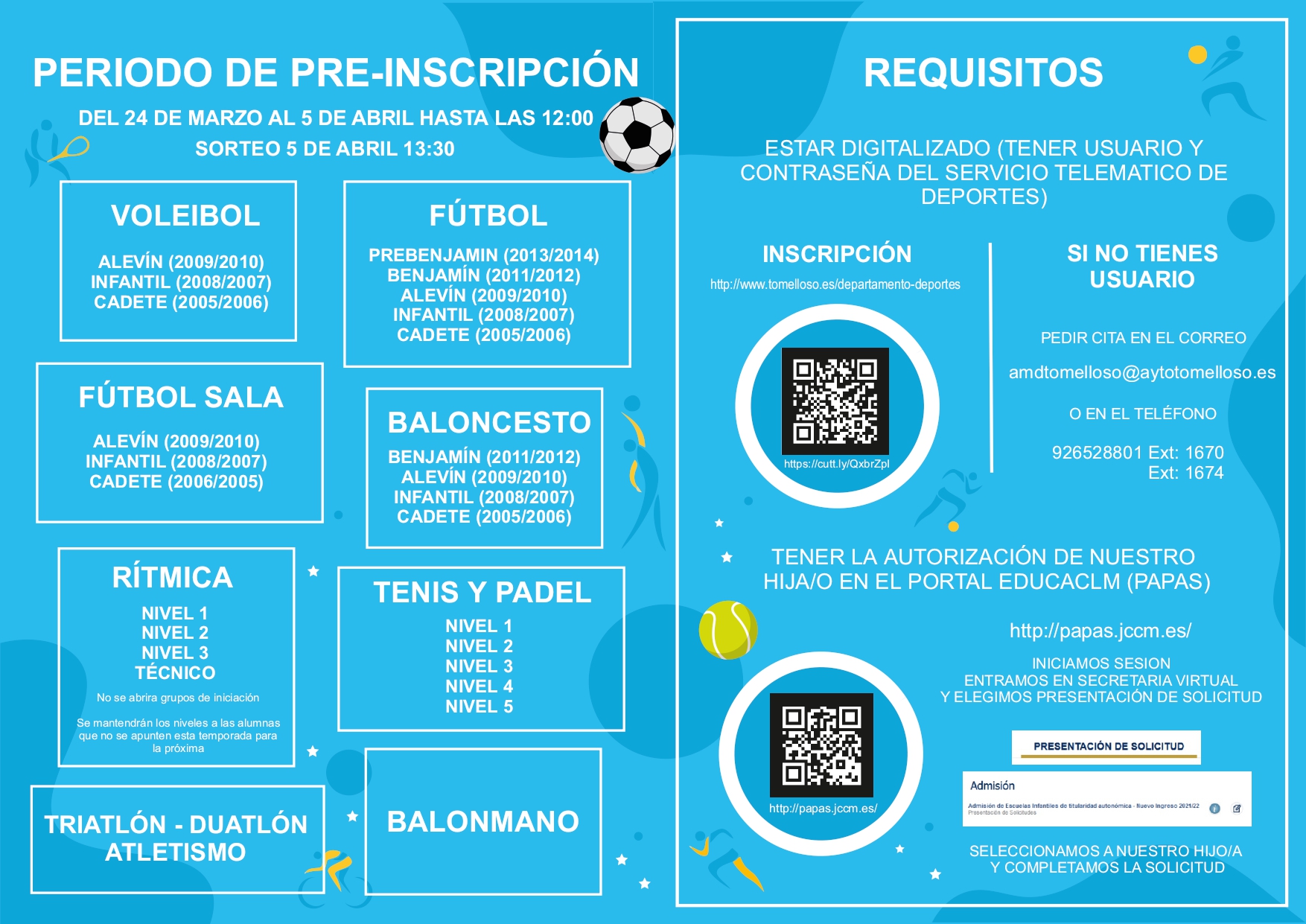 Escuelas deportivas primavera Tomelloso