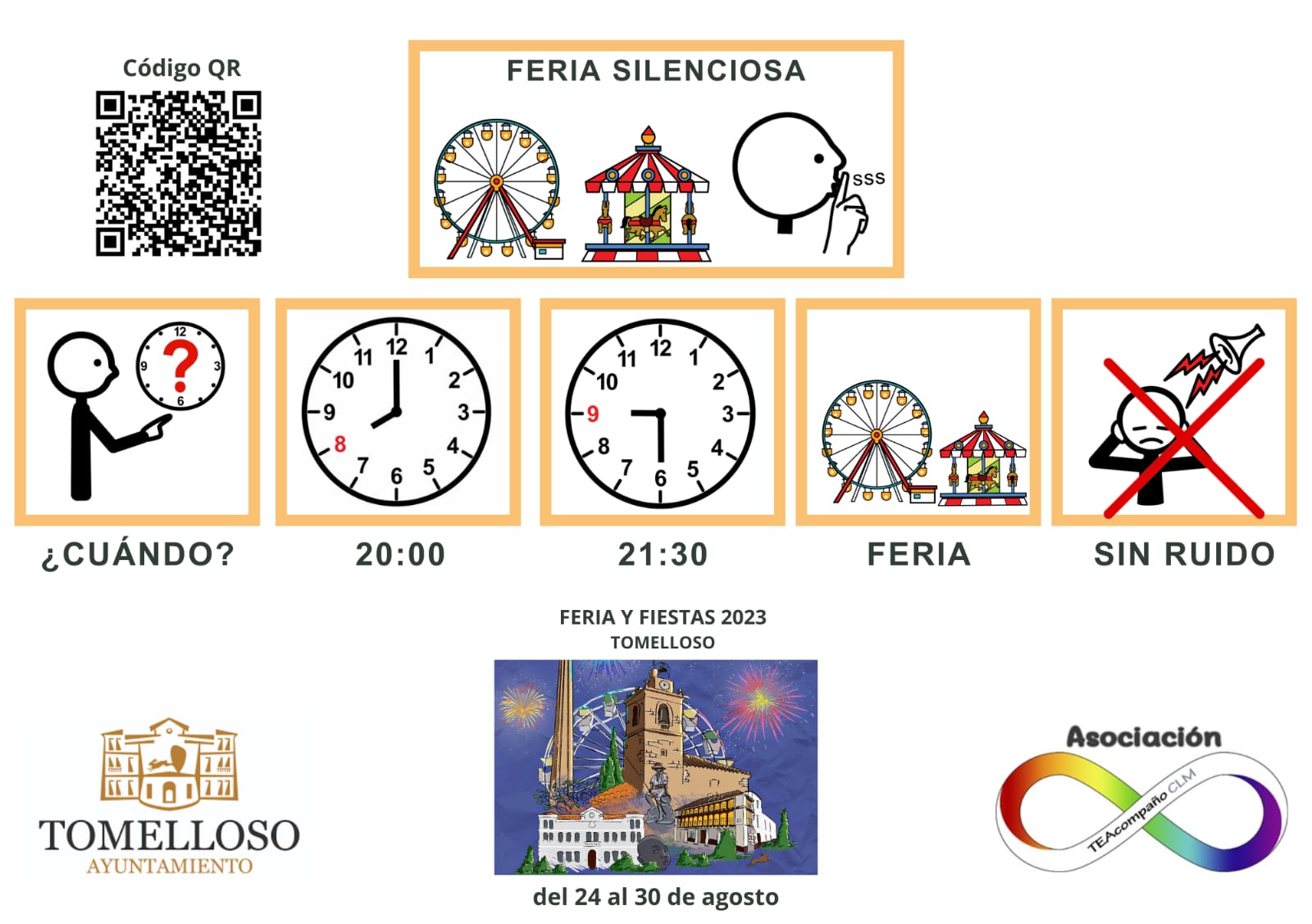 La Feria y Fiestas de Tomelloso contará con horas silenciosas para que las familias con niños con  Trastorno del Espectro Autista, Necesidades Especiales y Discapacidad puedan disfrutarla en igualdad de oportunidades.