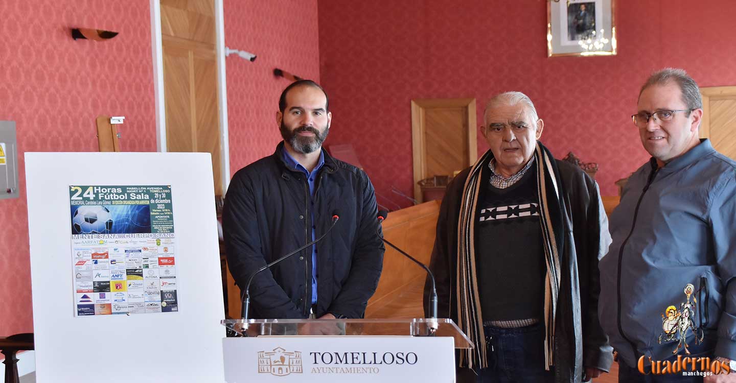 El Pabellón de la Ciudad Deportiva de Tomelloso será la sede donde se celebrará el XV Maratón de Fútbol Sala organizado por AARFATOM
