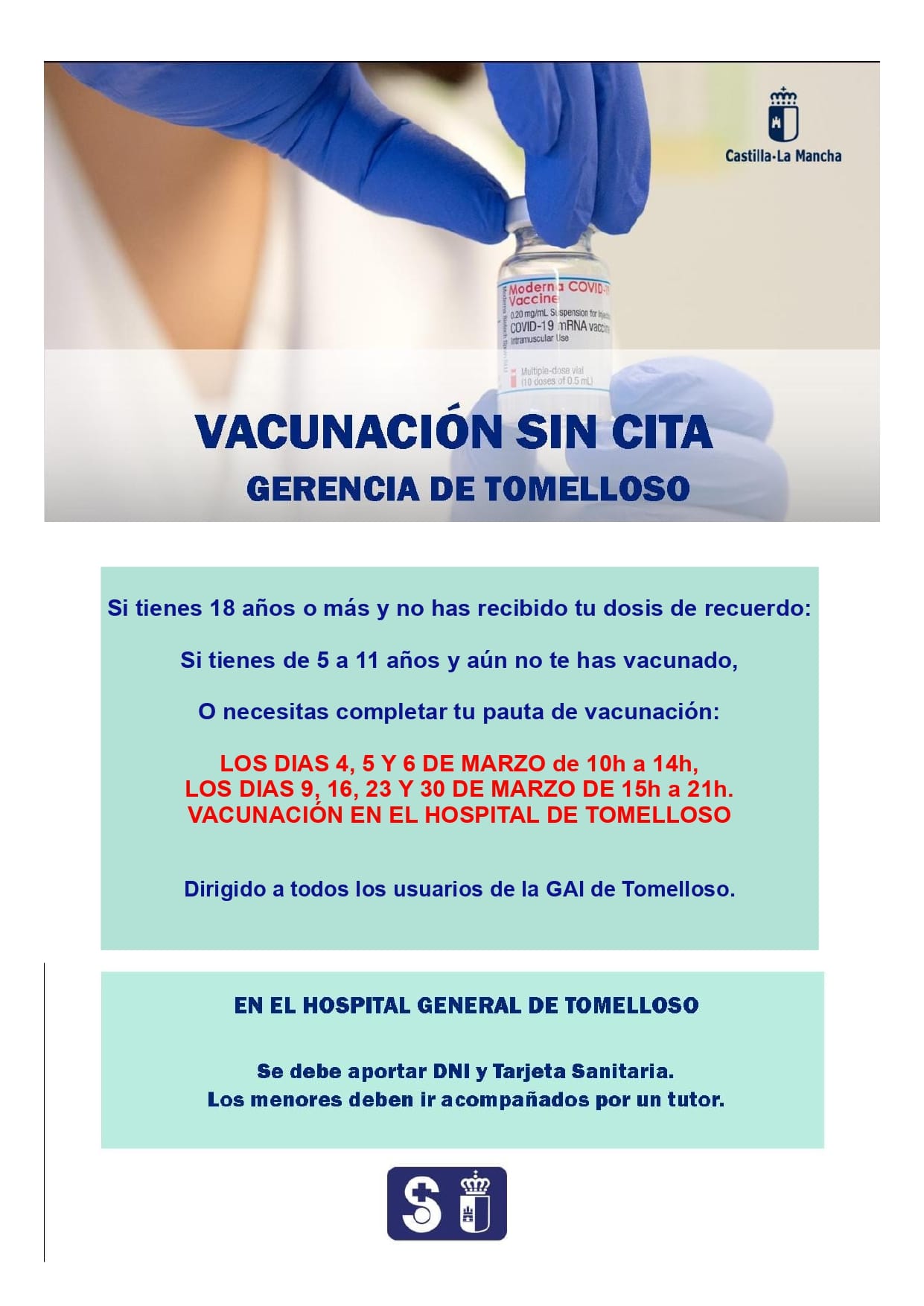 Vacunación en el Hospital Tomelloso