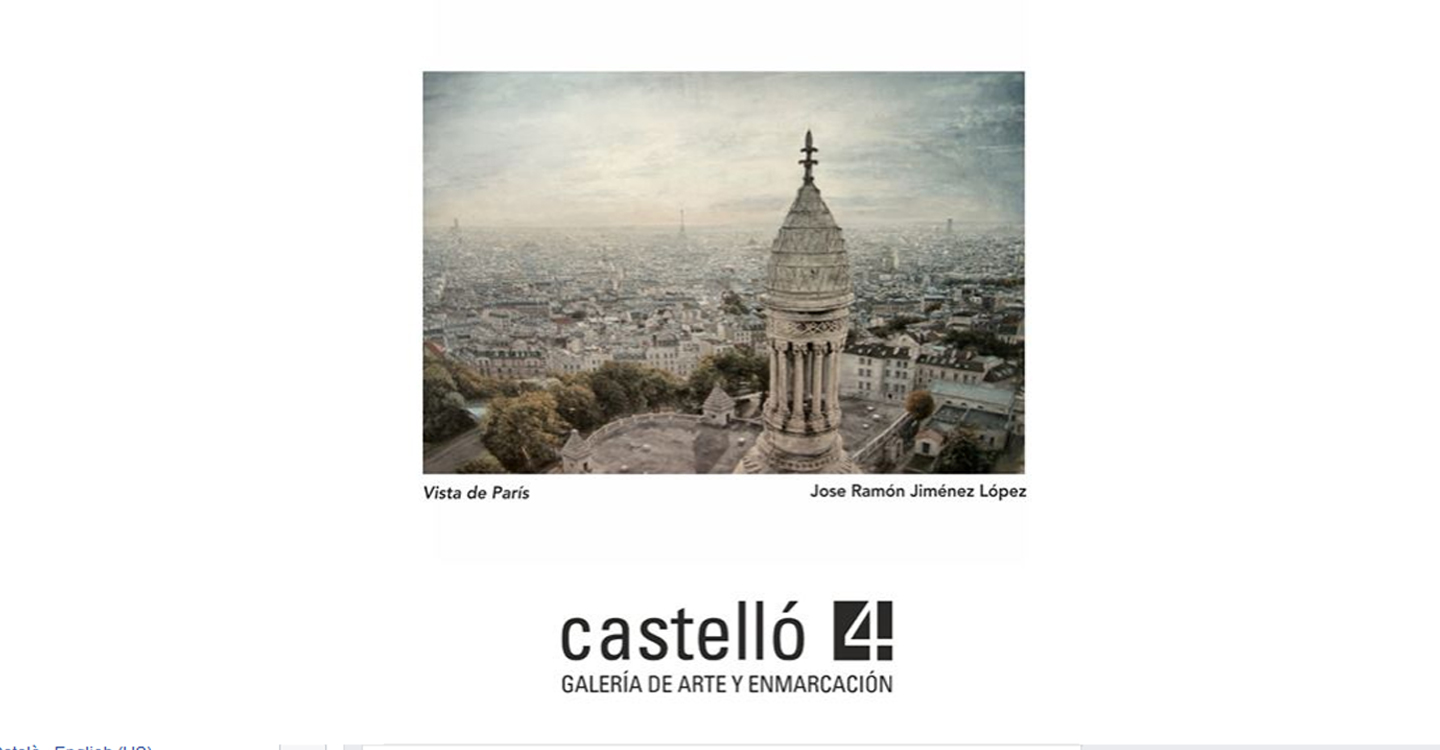 El tomellosero José Ramón Jiménez López expondrá en la Galería de Castelló 4 de Madrid el próximo 7 de Marzo