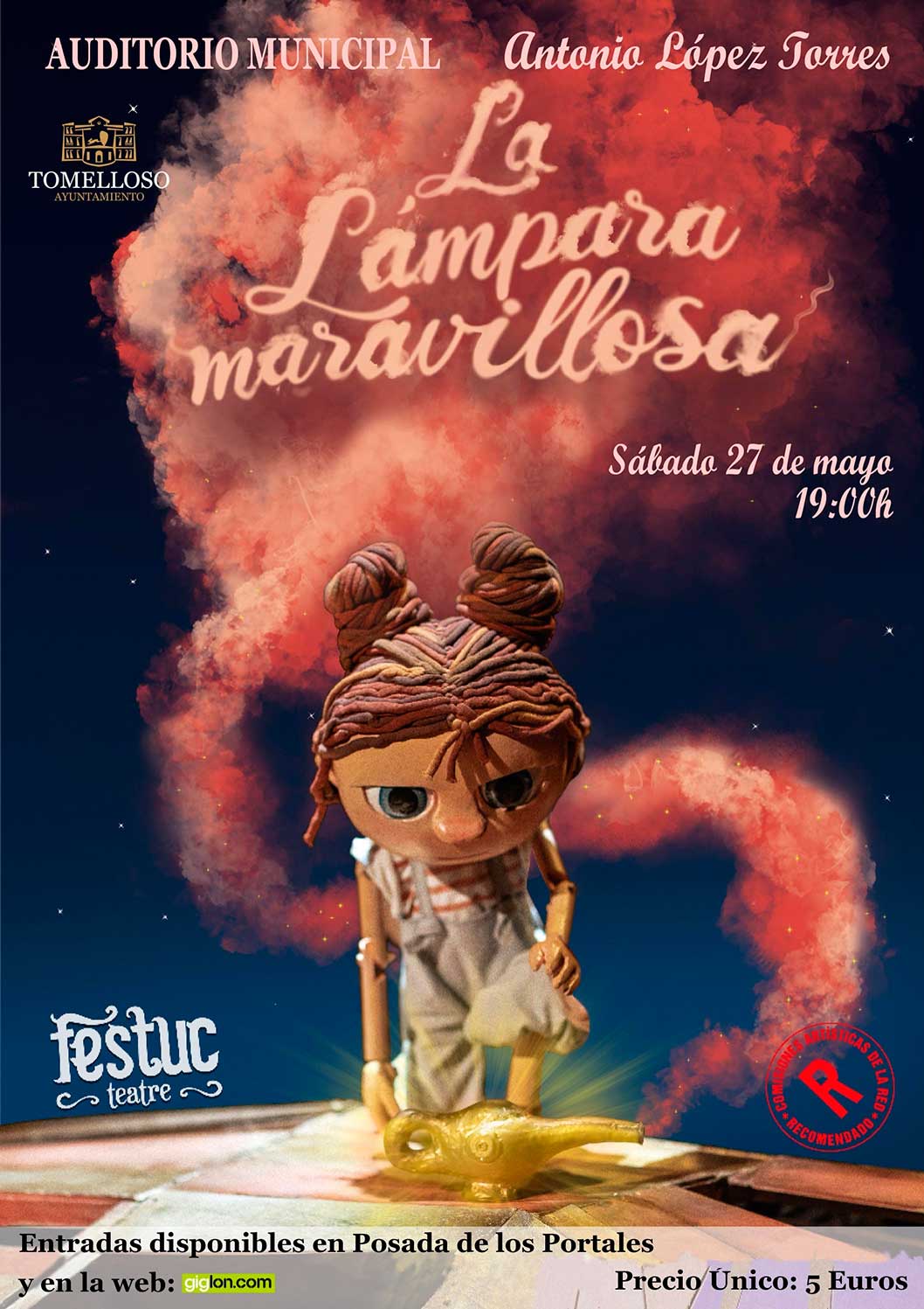 Este martes se pone a la venta las entradas para la obra La Lámpara Maravillosa