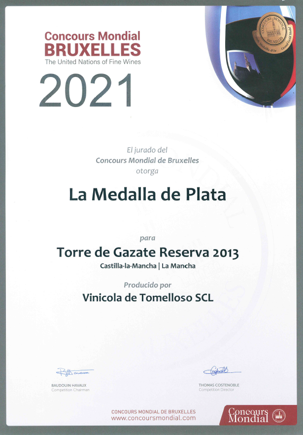 Medalla de Plata Reserva 2013