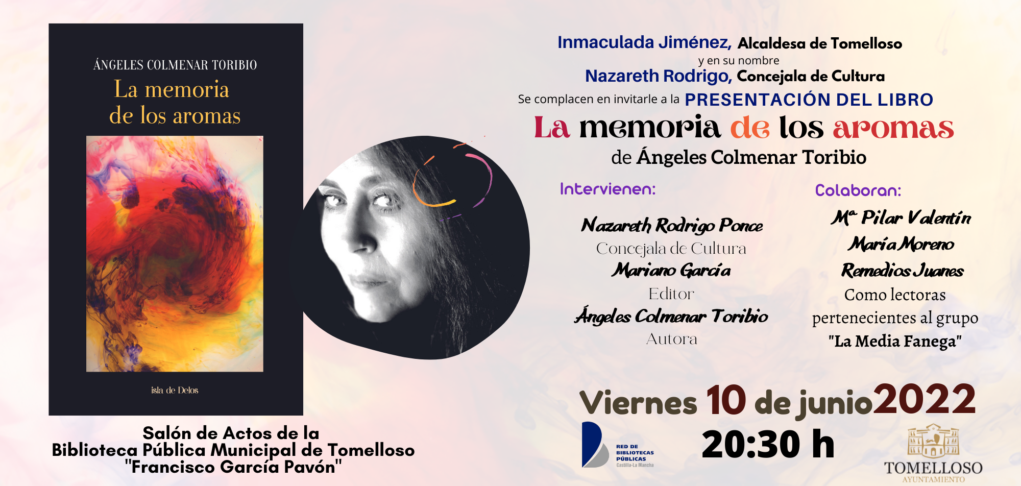 Ángeles Colmenar Toribio presentará su nuevo libro titulado La memoria de los aromas