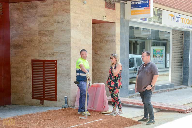 Las obras de remodelación de la calle Campo de Tomelloso avanzan a buen ritmo