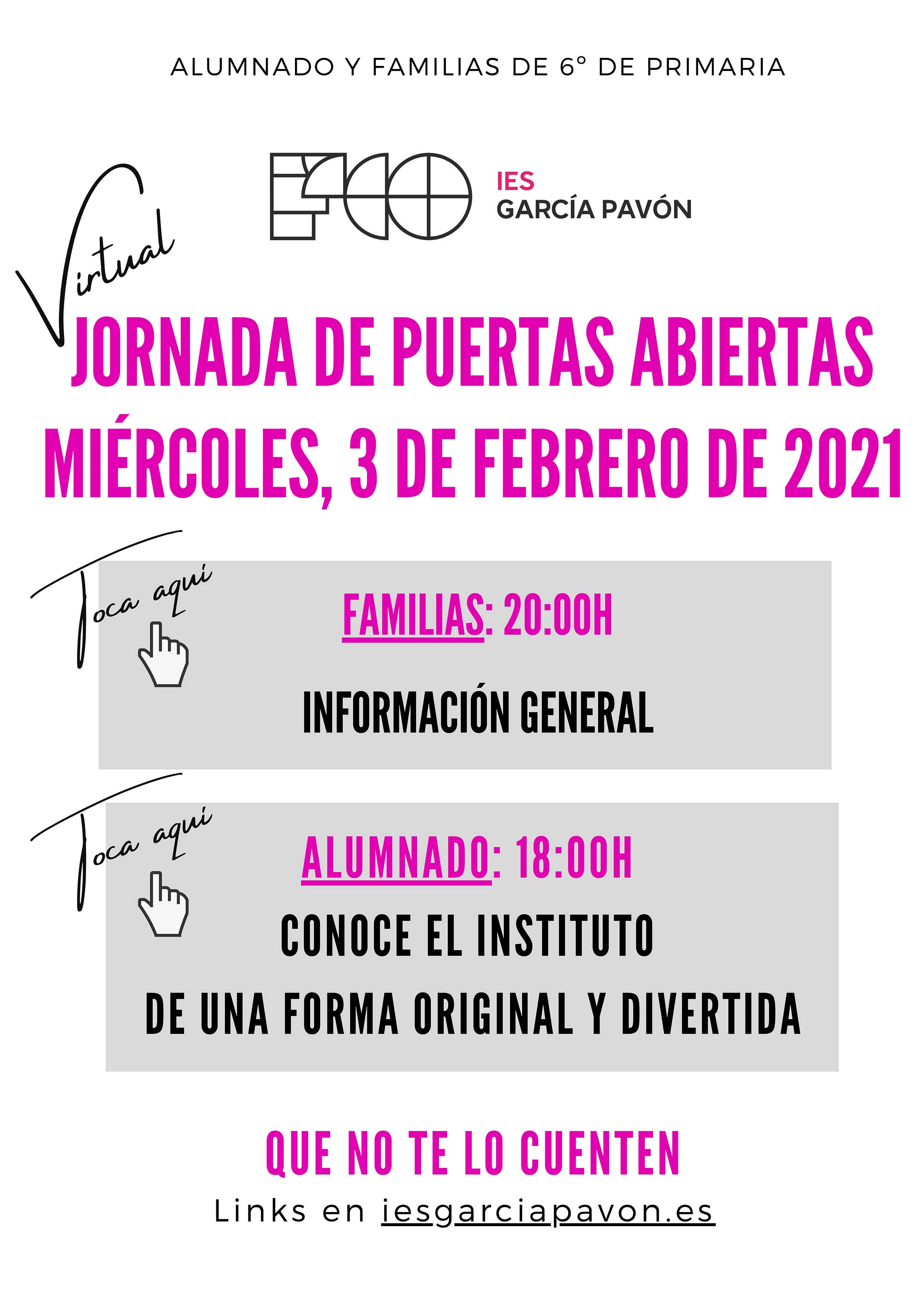 Jornadas Puertas Abiertas Pavón Tomelloso