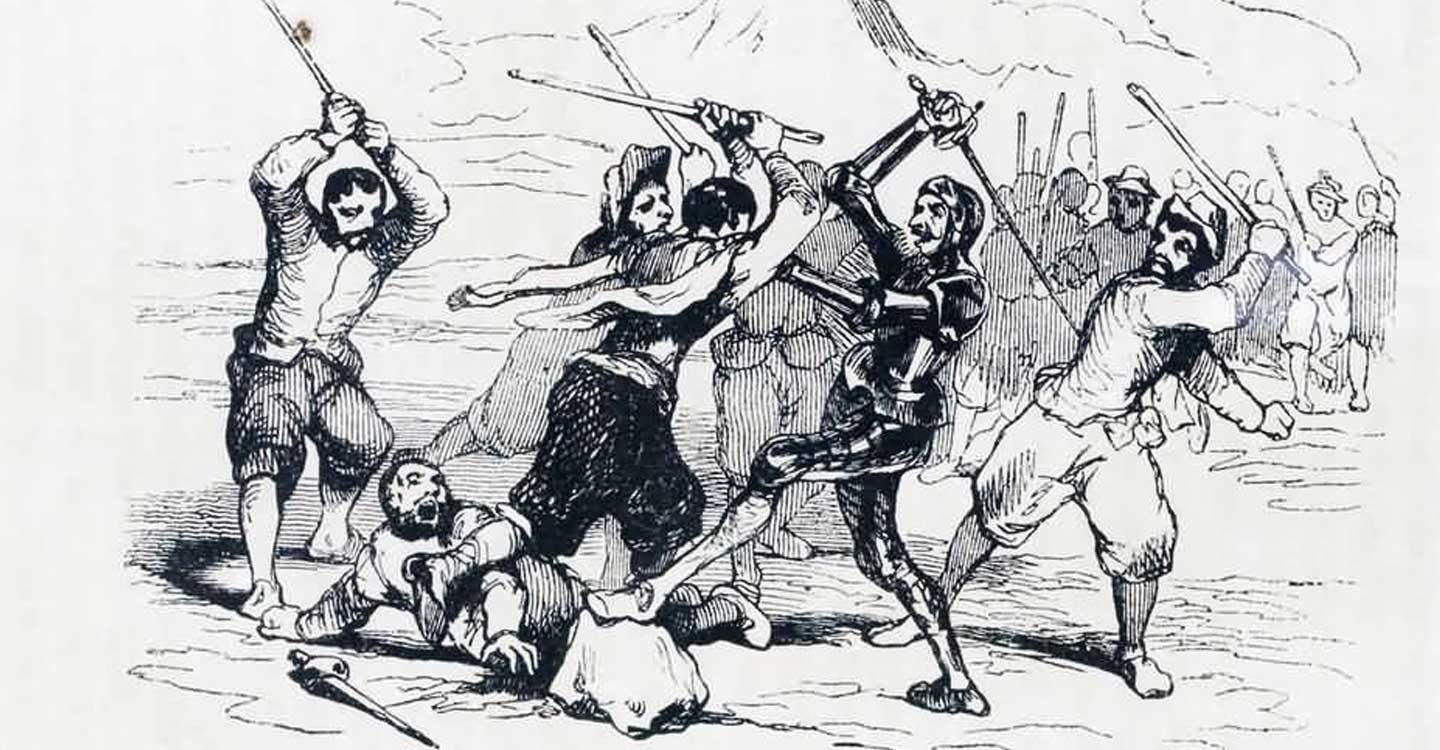 Don Quijote de La Mancha: "Sancho, Don quijote y  los yangúeses"