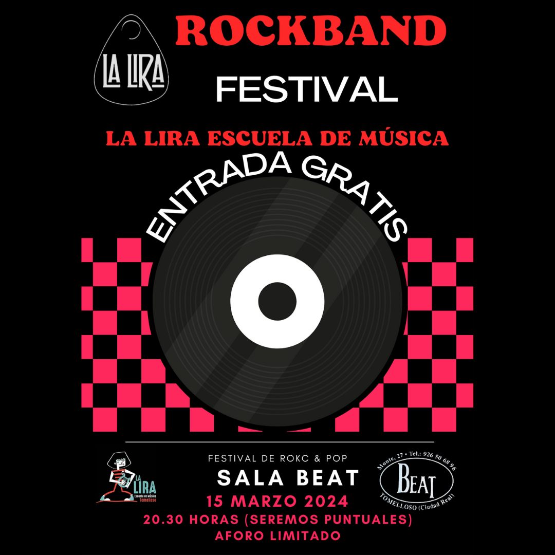 La Sala BEAT de Tomelloso será la sede del “Rockband Festival” organizado por la Escuela de Música “La Lira”