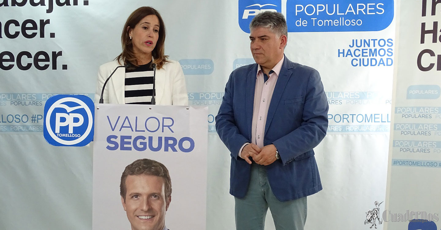 Rosa Romero, candidata número uno por la provincia de Ciudad Real al Congreso de los Diputados, expone el programa del Partido Popular.