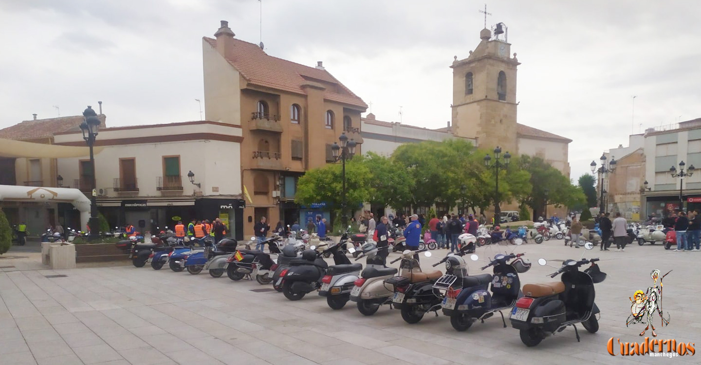 Tomelloso reúne a más de 200 Vespas para celebrar la VIII Ruta del Vino en Vespa