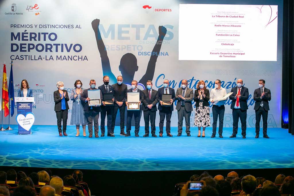 El Ayuntamiento de Tomelloso, distinguido en la Gala de los Premios al Mérito Deportivo de la Región, por su trabajo en la Promoción Deportiva
