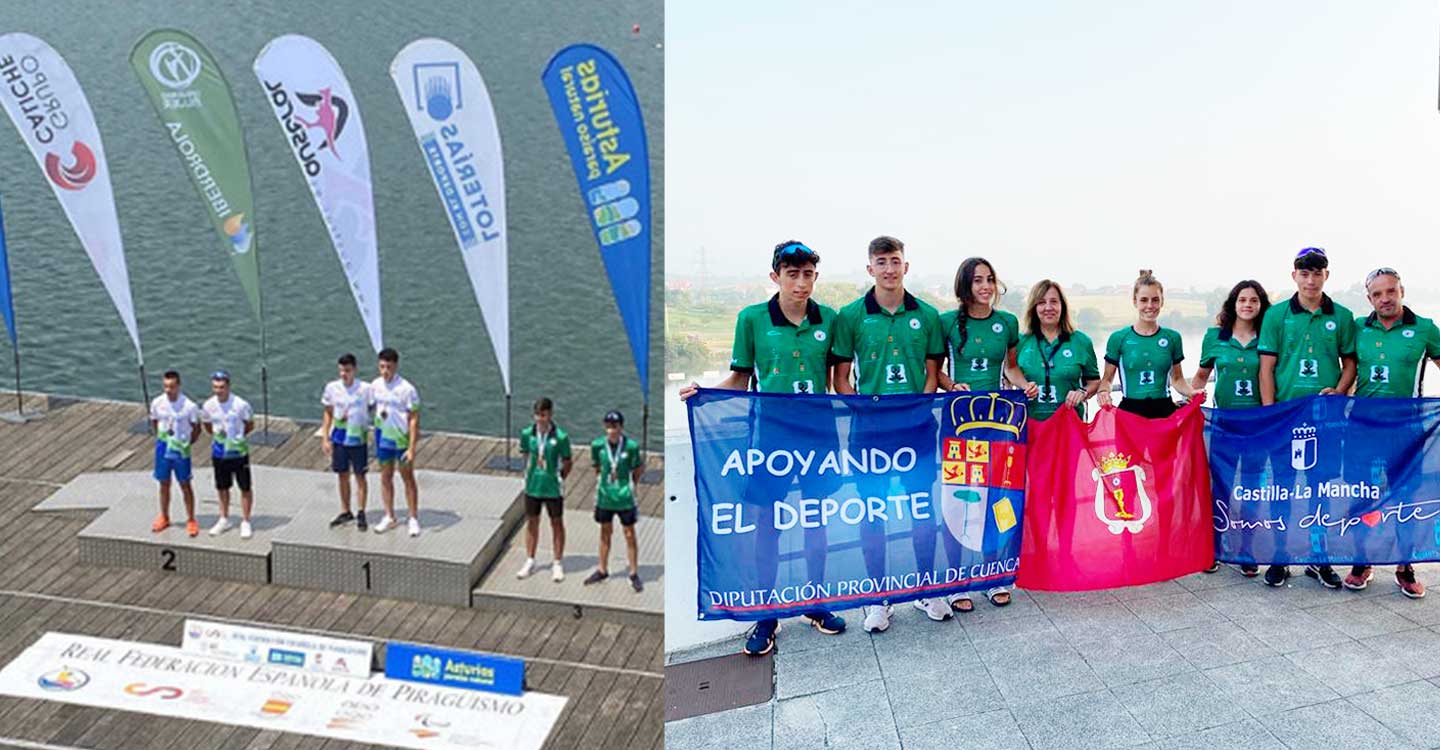 Carlos López Belinchón y David del Santo del Club Piragüismo Cuenca con Carácter consiguen un bronce en el C2 juvenil 200 m