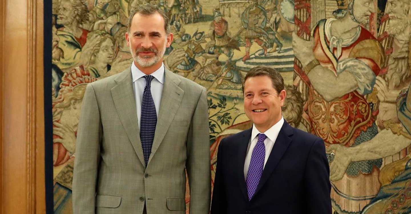 El presidente de Castilla-La Mancha informa al rey Felipe VI de la situación y evolución del paso de la DANA por la región