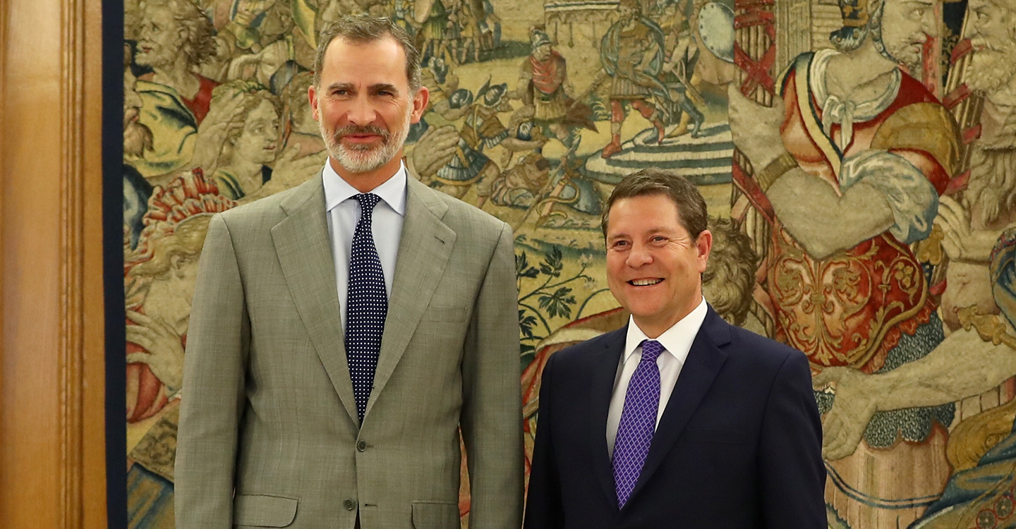 El presidente García-Page traslada al rey Felipe VI los principales retos y proyectos de Castilla-La Mancha para los próximos cuatro años