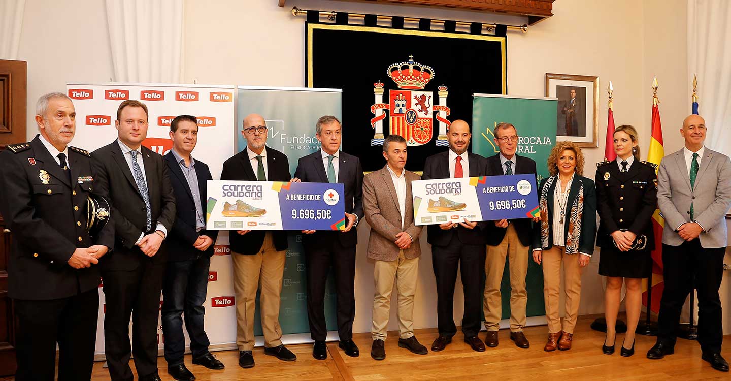 Fundación Eurocaja Rural, Grupo Tello Alimentación y CNP entregan a Cruz Roja y ASPRONA Albacete los 19.393 euros de su Carrera Solidaria