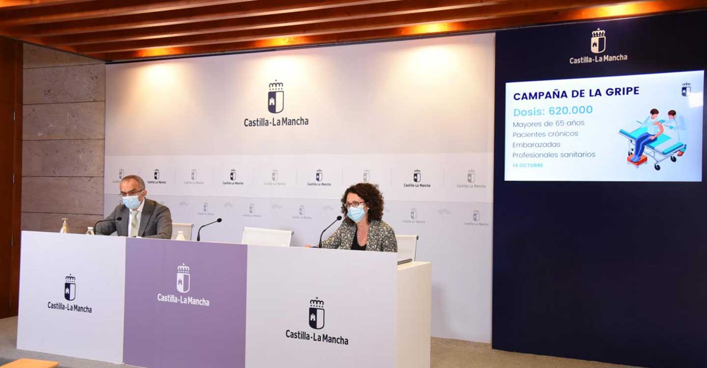 El Gobierno de Castilla-La Mancha pone a disposición de la población 620.000 dosis de vacuna contra la gripe en plena pandemia COVID