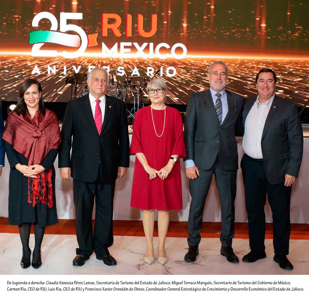 RIU cierra por todo lo alto la celebración de su 25 Aniversario en México con una fiesta en Guadalajara para 300 personas