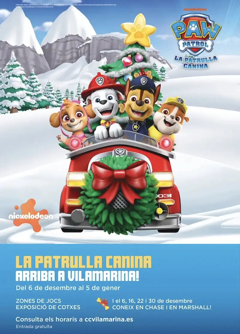 La Patrulla Canina llega al centro comercial Vilamarina para celebrar la Navidad