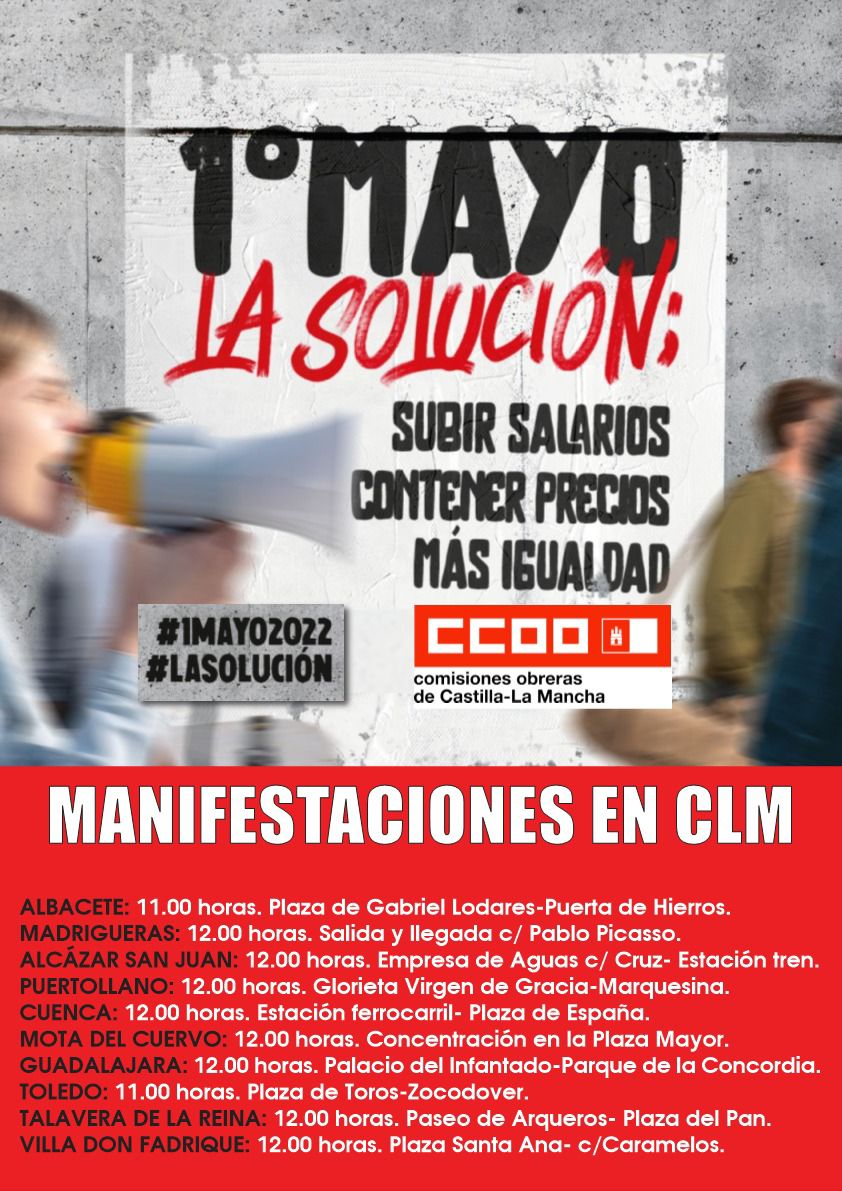 Manifestaciones 1 de Mayo CCOO