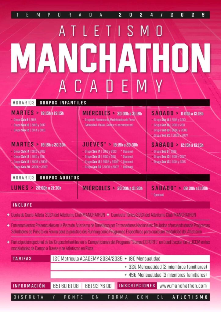 abiertas inscripciones nuevos atletas manchathon 2