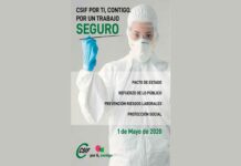 CSIF insiste en la seguridad con motivo del Día Internacional del Trabajo