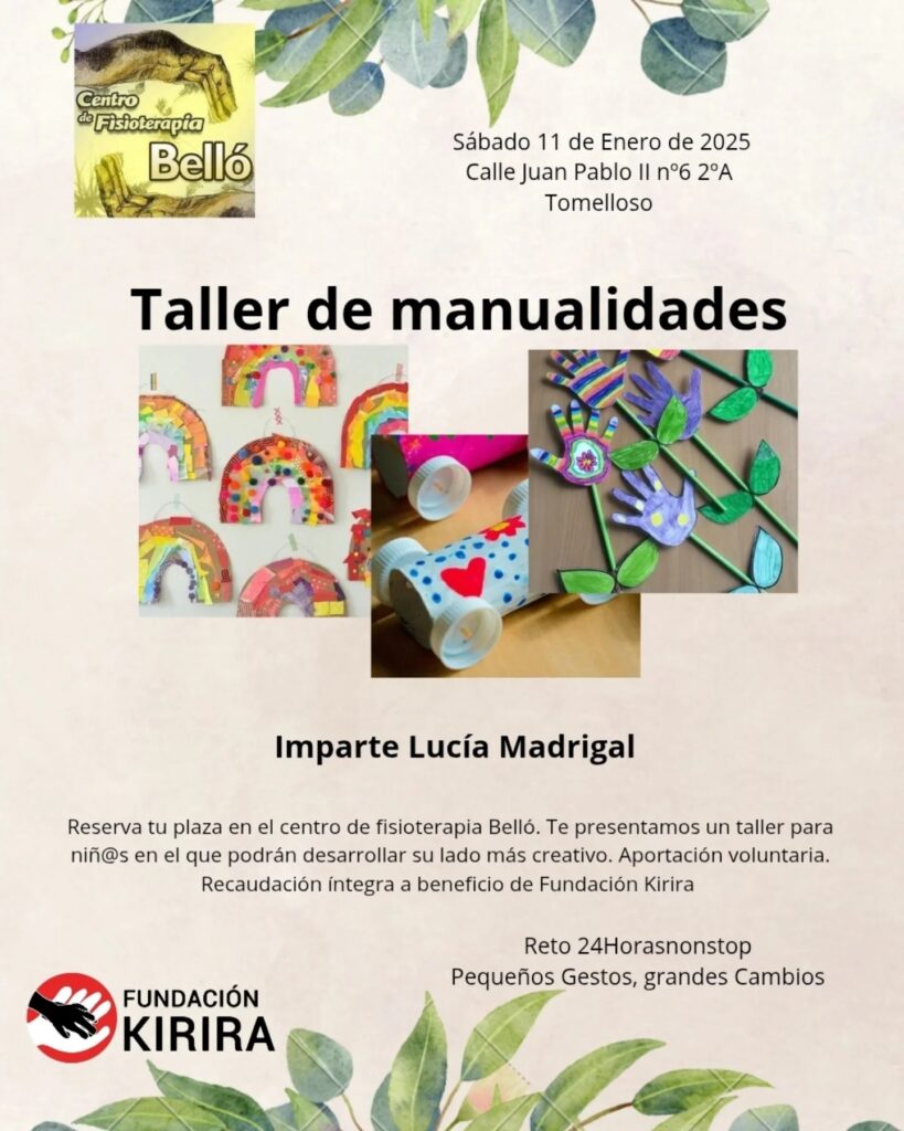 Taller de Manualidades y un mágico cuentacuentos entre las actividades para este 11 de enero en Fisioterapia Belló