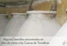 Algunos utensilios y objetos encontrados en 17 años de visitas a las Cuevas de Tomelloso