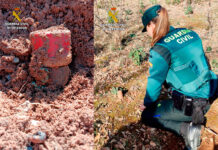 La Guardia Civil detona una granada de mano originaria de la Guerra Civil