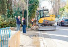 Iniciadas obras de reparación de acerados en el paseo San Isidro de Tomelloso