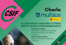 CSIF abordará “La asistencia sanitaria y otras prestaciones complementarias de Muface” en una charla informativa