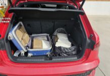 La Guardia Civil incauta 25 kilogramos de cocaína y metanfetamina en un control rutinario en Sonseca y detiene a dos personas