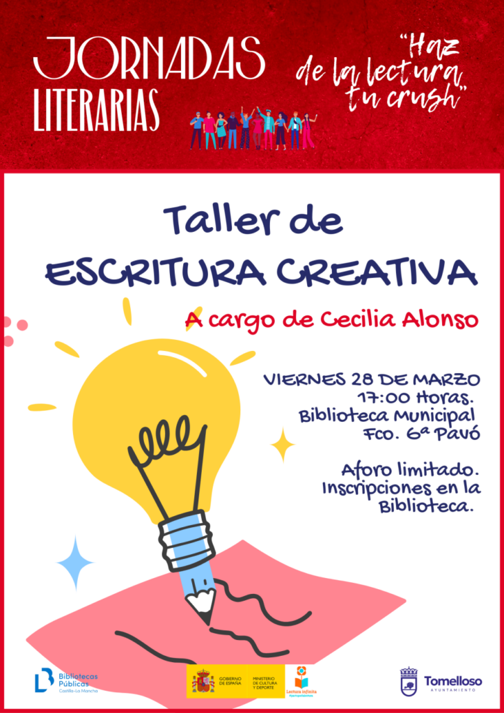 Cartel anunciador del Taller de Escritura Creativa